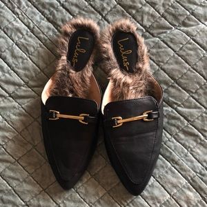 Lulu’s fur lined mules